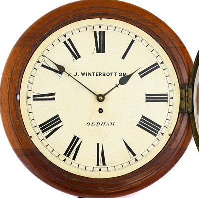 Lot 163 - A Mahogany 14-inch Dial Wall Timepiece, signed...