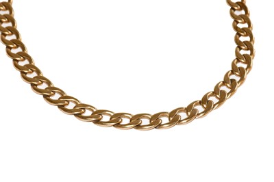 Lot 267 - A curb link chain, stamped '18.750', length 60....