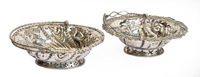Lot 100 - Two George III Silver Baskets, One by Robert...