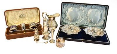 Lot 274 - A Collection of Assorted Silver, including: a...