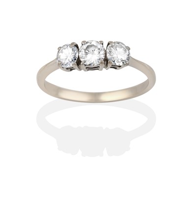 Lot 2446 - A Diamond Three Stone Ring