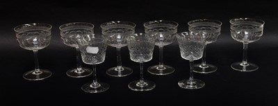 Lot 146 - A Royal Dux model and etched glassware