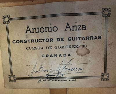 Lot 36 - Antonio Ariza Spanish Guitar