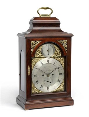 Lot 1058 - A Mahogany Striking Table Clock, signed Thos Reid, Edinburgh, circa 1790, inverted bell top...