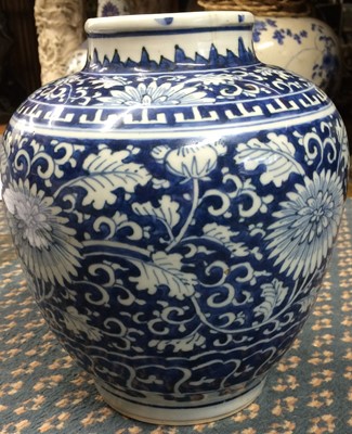 Lot 67 - A Chinese Porcelain Jar, 17th century, of...