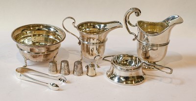 Lot 295 - A Collection of Assorted Silver, including: a...