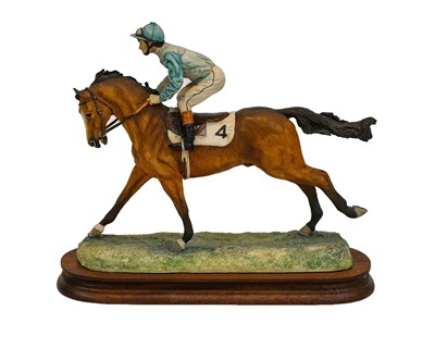 Lot 1044 - Border Fine Arts 'Cantering Down' (Racehorse)