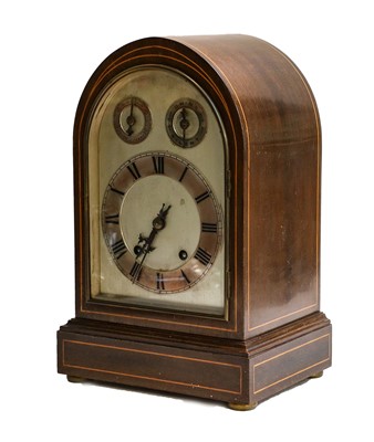 Lot 167 - A mahogany chiming table clock