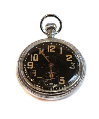 Lot 176 - Two base metal military Waltham pocket watches,...