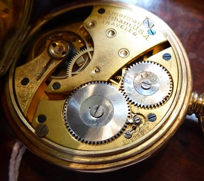 Lot 169 - A 9 carat gold full hunter pocket watch,...