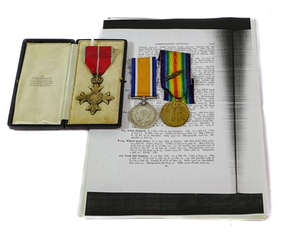 Lot 3015 - A First World War OBE Group of Medals, awarded...