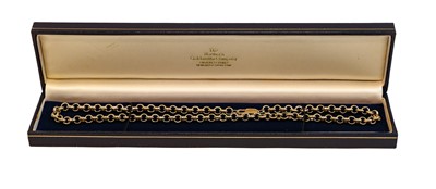 Lot 125 - A 9 carat gold trace link necklace, length 46.5cm
