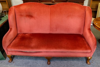 Lot 1261 - An early 20th century double back sofa, 173cm...