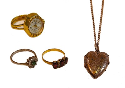 Lot 127 - A collection of jewellery including a half...