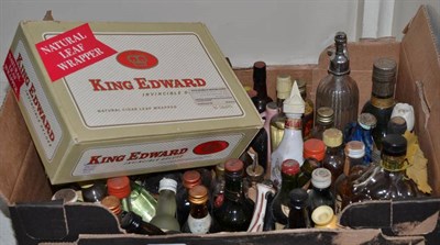 Lot 324 - A collection of miniatures including whisky liqueurs, brandy, etc also twenty King Edward...