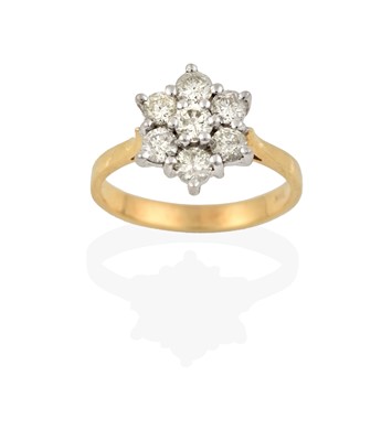 Lot 2417 - An 18 Carat Gold Diamond Cluster Ring