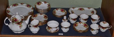 Lot 334 - Royal Albert Old English Rose tea service