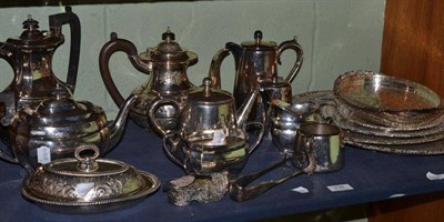 Lot 336 - A quantity of silver plate (on one shelf)