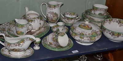 Lot 337 - Collection of Copeland Spode Byron, including meat plates, tureen and cover, bowl, jug, etc