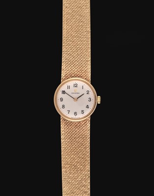 Lot 2260 - Omega: A Lady's 9 Carat Gold Wristwatch