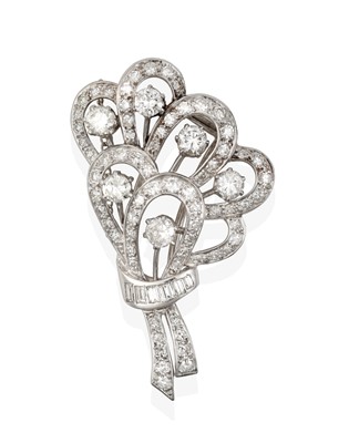 Lot 2444 - A Diamond Brooch