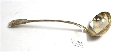 Lot 343 - Georgian silver ladle