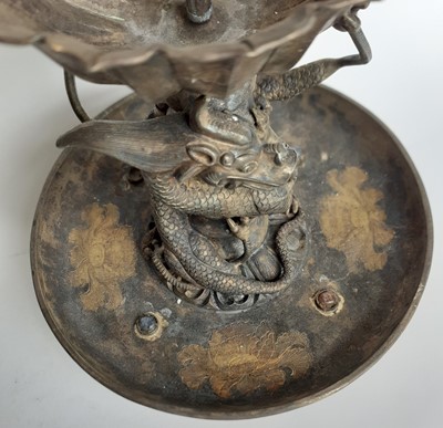 Lot 48 - A Pair of Chinese Silvered and Parcel-Gilt...