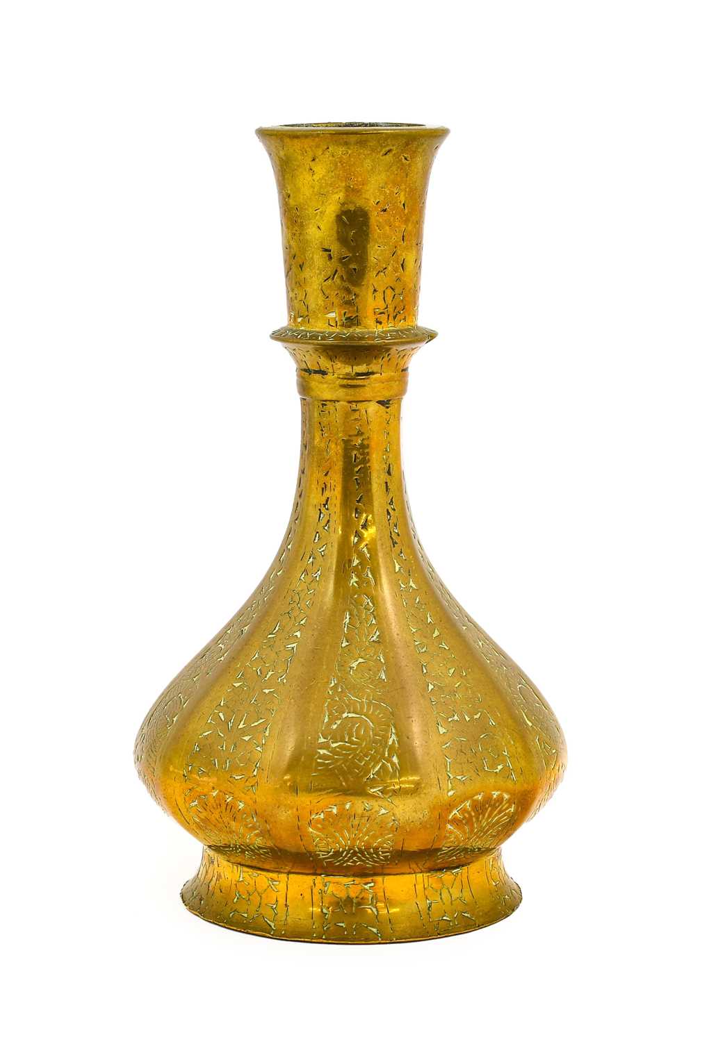 Lot 50 - A Persian Copper Alloy Bottle Vase, 19th...
