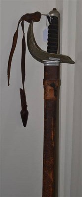 Lot 351 - Sword in leather scabbard