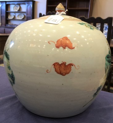 Lot 11 - A Chinese Porcelain Jar and Cover, 19th...