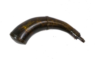 Lot 339 - An Early 19th Century Powder Horn, of dark...