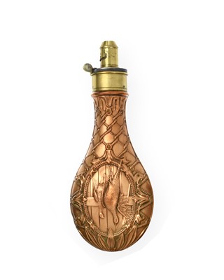 Lot 350 - A 19th Century Copper Powder Flask by G & J W...