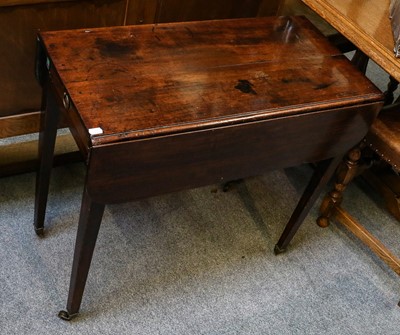 Lot 1232 - An 18th century mahogany Pembroke table,...