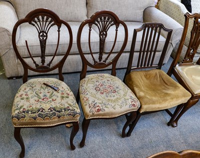 Lot 1210 - A George III mahogany open armchair with yoke...