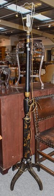 Lot 1188 - A Japanned standard lamp, together with a...