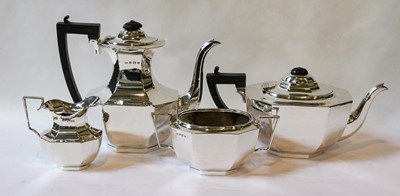 Lot 293 - A Four-Piece George V Silver Tea and...