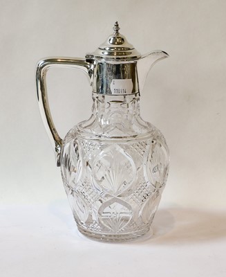 Lot 284 - A George V Silver-Mounted Cut-Glass Claret-Jug,...