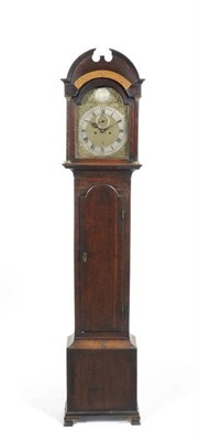 Lot 1064 - An Oak Eight Day Longcase Clock, signed Saml Brown, Edinburgh, circa 1750, broken arched...