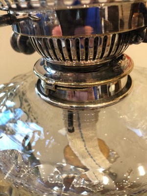 Lot 2093 - A Victorian Silver Plate Oil-Lamp