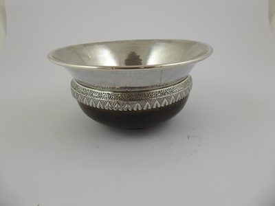 Lot 2115 - A George V Silver-Mounted Wood Mazer-Bowl