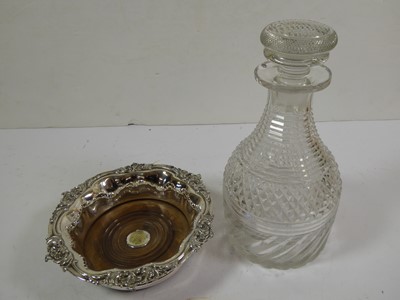 Lot 2095 - A Pair of Old Sheffield Plate Wine-Coasters and an Old Sheffield Plate Entrée-Dish, Cover and Stand