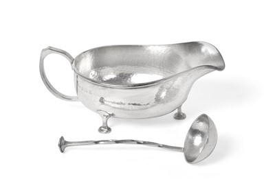 Lot 2117 - A George V Silver Sauceboat and a George V Silver Sauce-Ladle