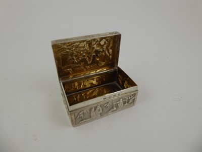 Lot 2185 - A Chinese Export Silver Box