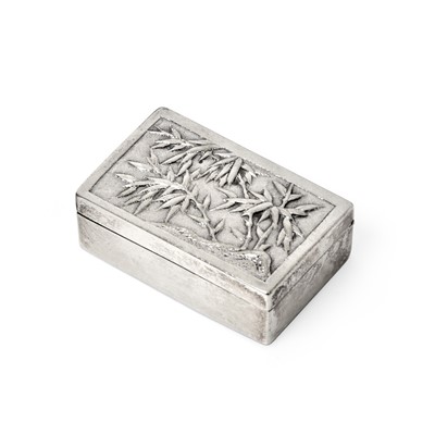 Lot 2187 - A Chinese Export Silver Box