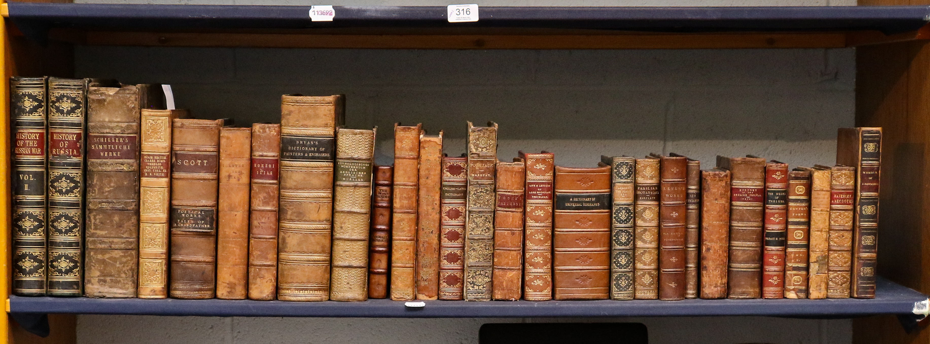 Lot 110 - A Collection Of Antiquarian Books In Leather