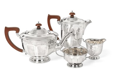 Lot 2117 - A Four-Piece George VI Silver Tea-Service