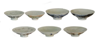 Lot 73 - Three Rice Bowls, Covers and Stands; Three...