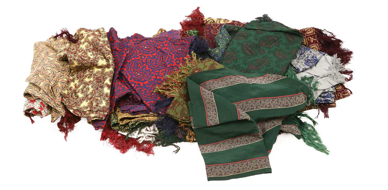 Lot 2246 - Assorted Gentlemen's Silk and Wool Scarves...