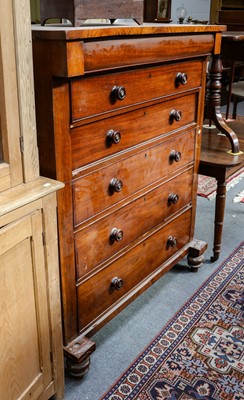 Lot 1247 - A Victorian mahogany Scotch chest, 122cm by...