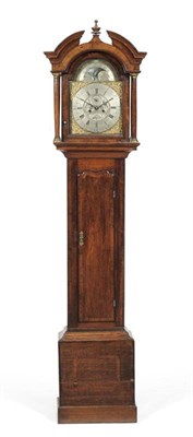 Lot 1066 - An Oak Eight Day Longcase Clock, signed Thos Radford, Leeds, circa 1770, broken arched...